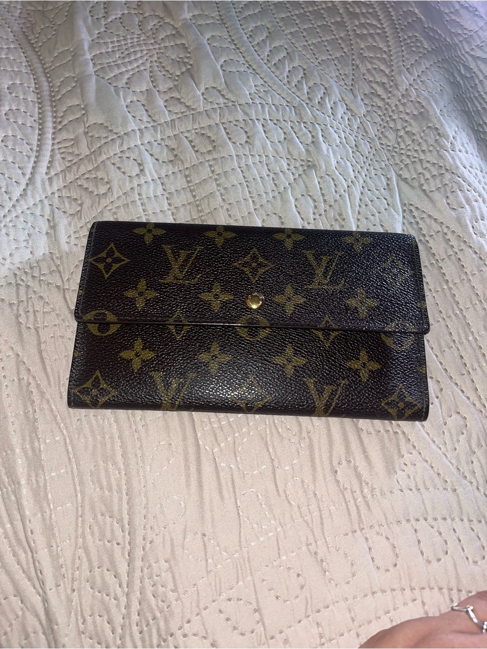 Louis Vuitton Monogram Canvas Brown & Gold Snap Wallet